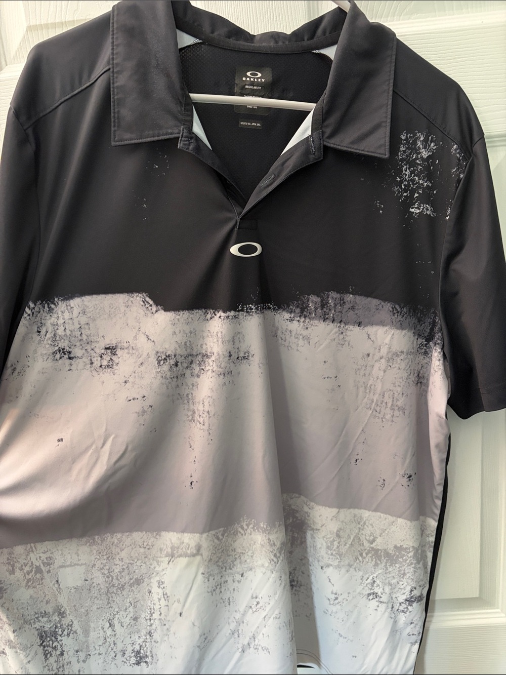 Oakley Black & Gray Graphic Performance Polo